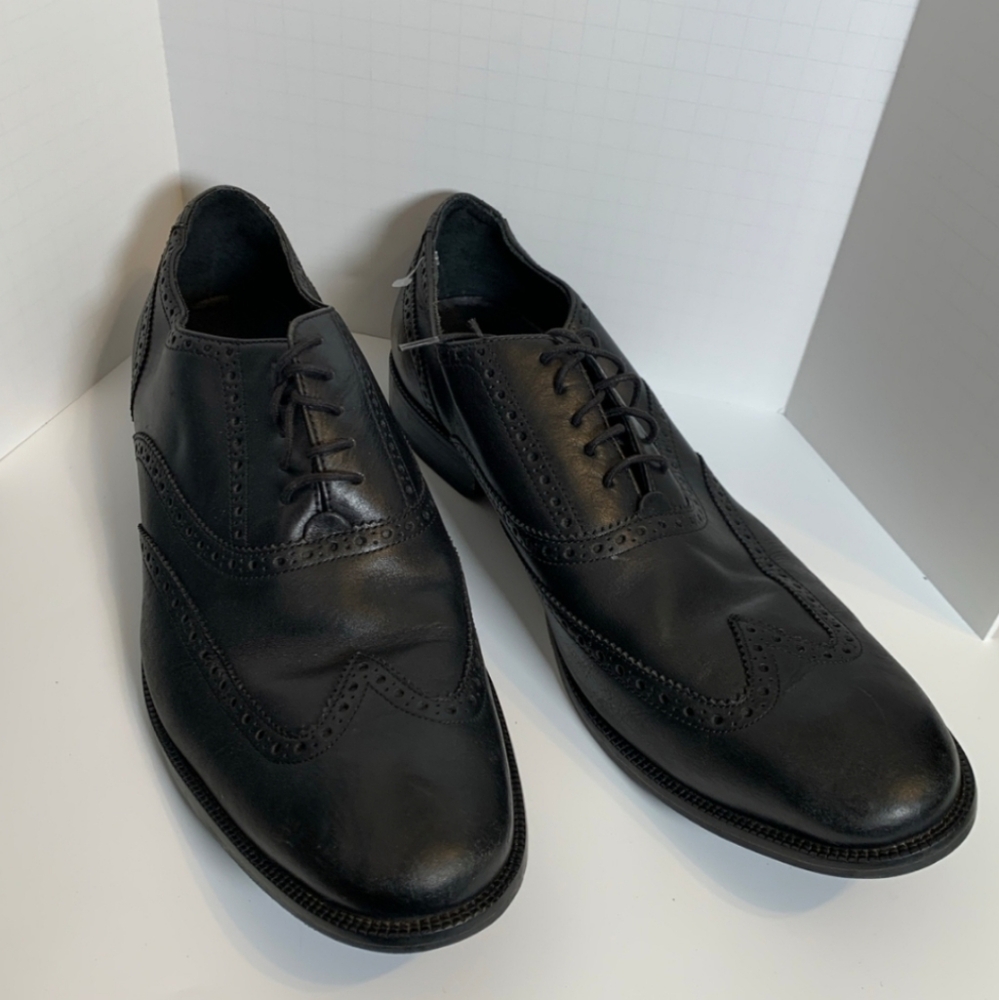 Cole Haan Williams Wingtip Oxford Shoes Black Leather Size 13 M